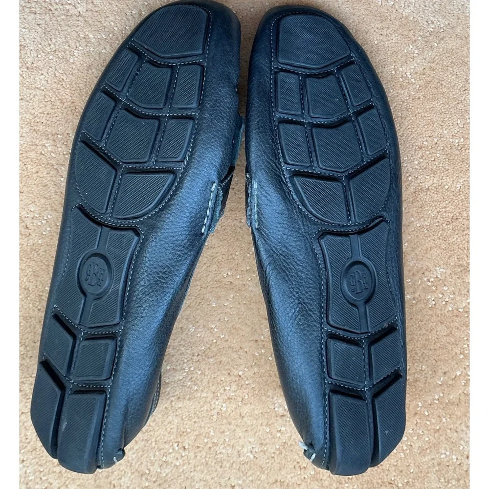 GH Bass‎ & Co Mens 10.5 M Black Leather Tassel Driving Moccasin Loafers Shoes